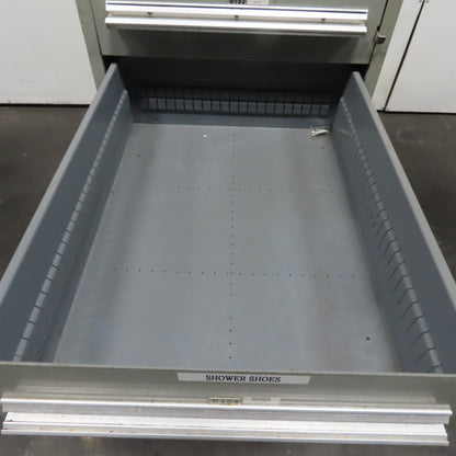 Stanley Vidmar 7 Drawer Small Parts Tools Storage Shop Cabinet 22.5" x 28" x 59"