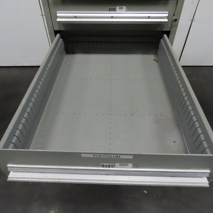 Stanley Vidmar 7 Drawer Small Parts Tools Storage Shop Cabinet 22.5" x 28" x 59"