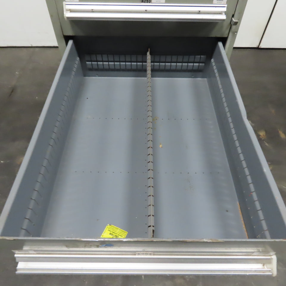 Stanley Vidmar 7 Drawer Small Parts Tools Storage Shop Cabinet 22.5" x 28" x 59"