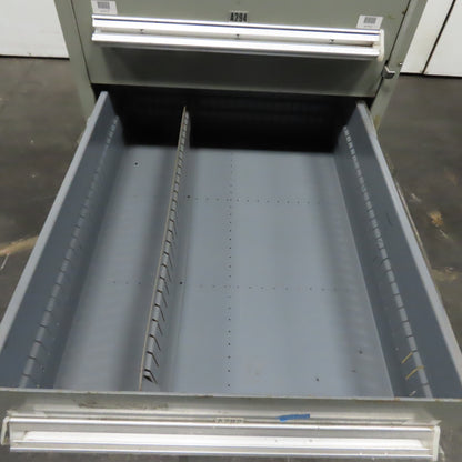 Stanley Vidmar 7 Drawer Small Parts Tools Storage Shop Cabinet 22.5" x 28" x 59"