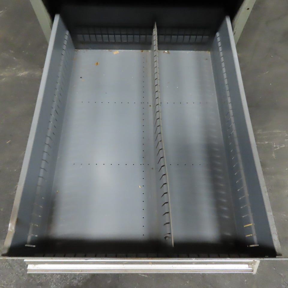 Stanley Vidmar 7 Drawer Small Parts Tools Storage Shop Cabinet 22.5" x 28" x 59"