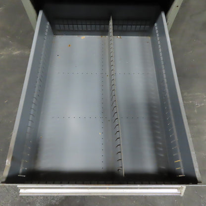 Stanley Vidmar 7 Drawer Small Parts Tools Storage Shop Cabinet 22.5" x 28" x 59"