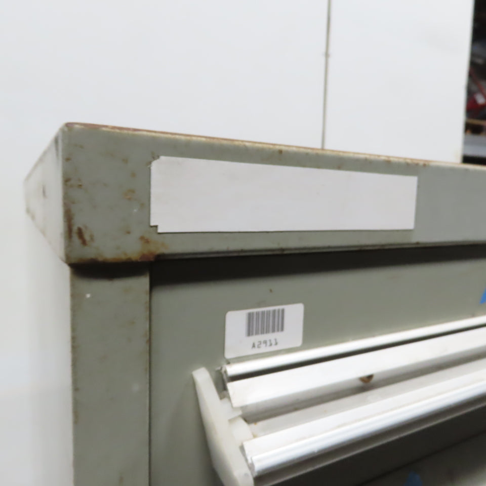 Stanley Vidmar 7 Drawer Small Parts Tools Storage Shop Cabinet 22.5" x 28" x 59"