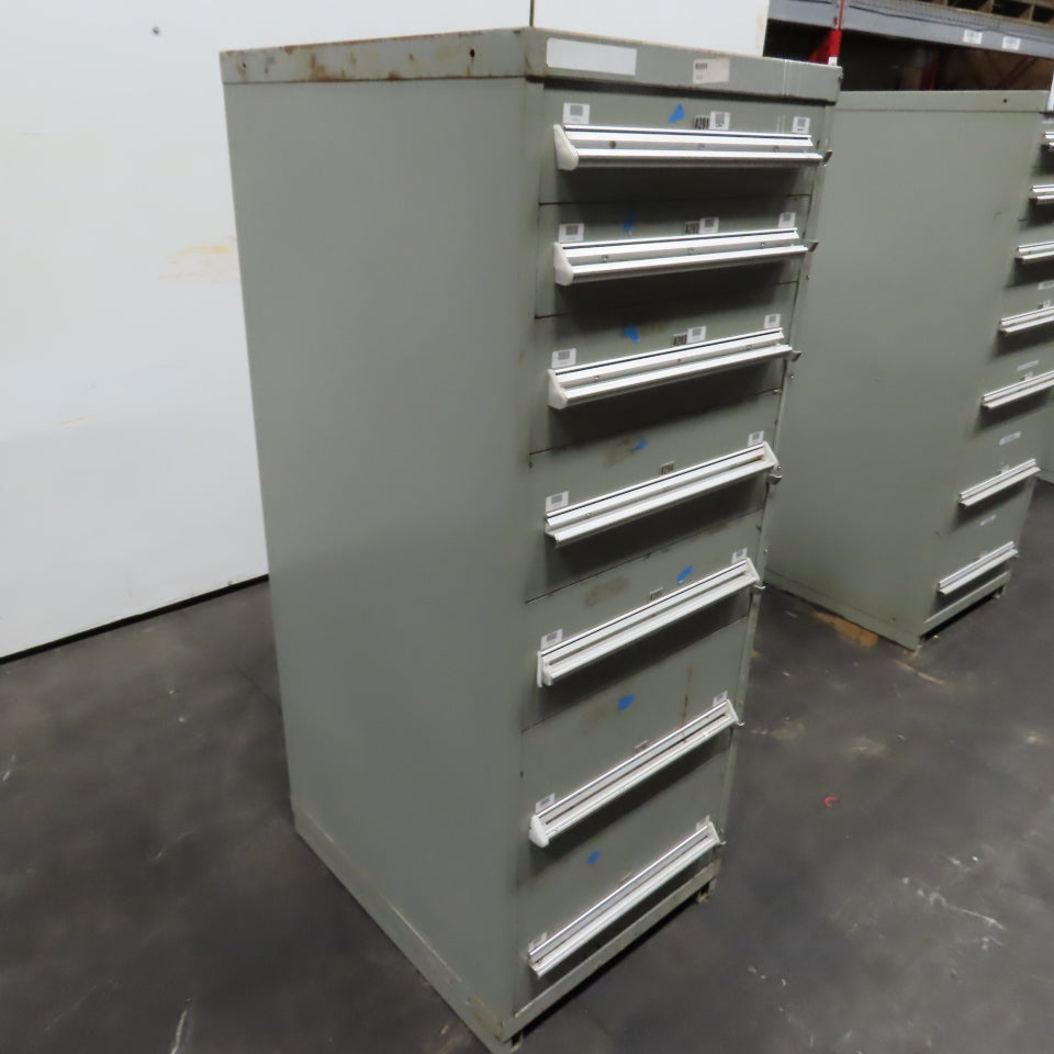 Stanley Vidmar 7 Drawer Small Parts Tools Storage Shop Cabinet 22.5" x 28" x 59"