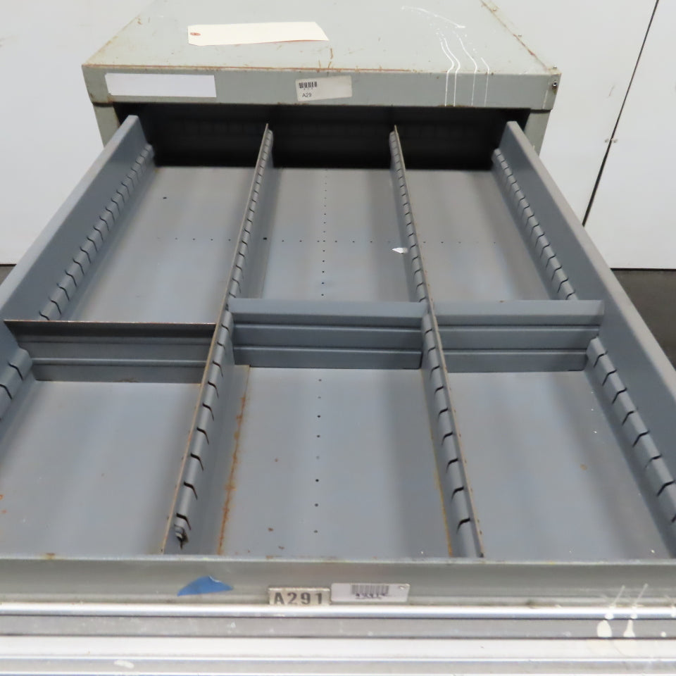 Stanley Vidmar 7 Drawer Small Parts Tools Storage Shop Cabinet 22.5" x 28" x 59"