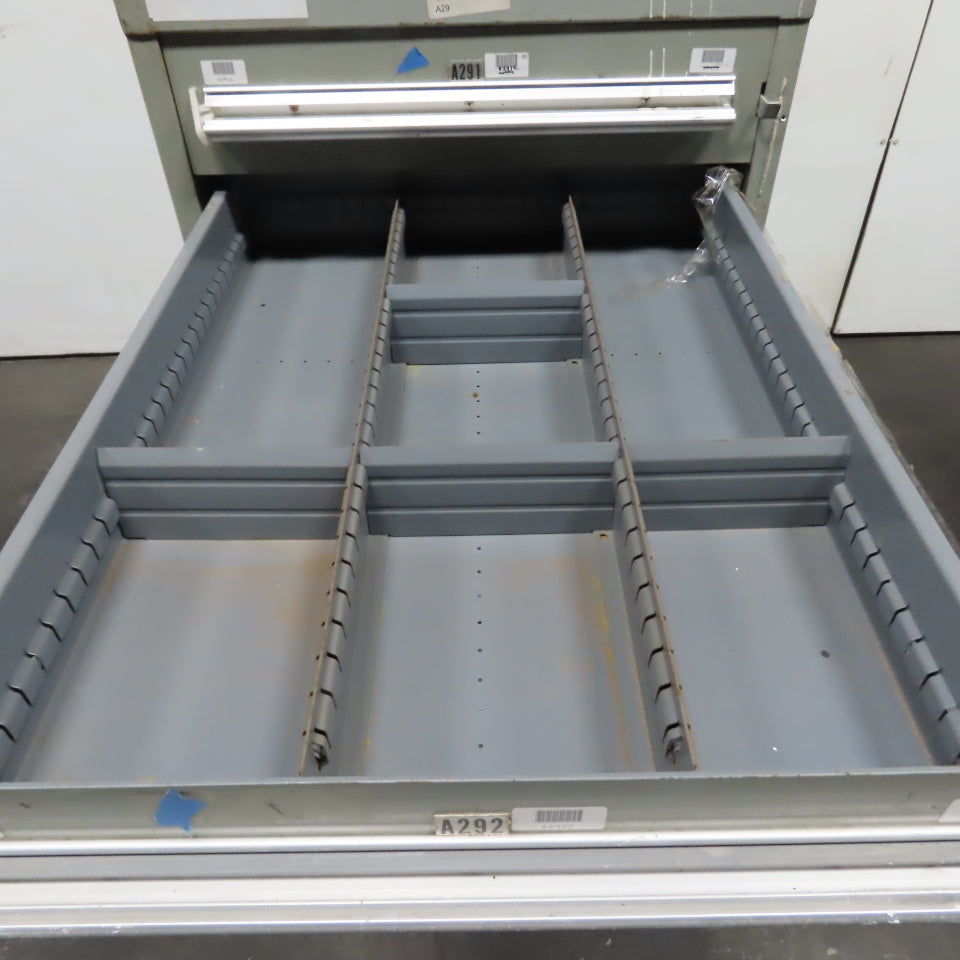 Stanley Vidmar 7 Drawer Small Parts Tools Storage Shop Cabinet 22.5" x 28" x 59"