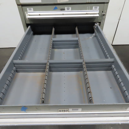 Stanley Vidmar 7 Drawer Small Parts Tools Storage Shop Cabinet 22.5" x 28" x 59"
