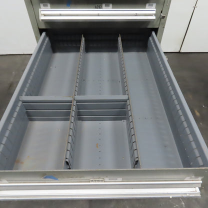 Stanley Vidmar 7 Drawer Small Parts Tools Storage Shop Cabinet 22.5" x 28" x 59"