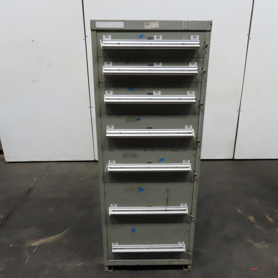 Stanley Vidmar 7 Drawer Small Parts Tools Storage Shop Cabinet 22.5" x 28" x 59"