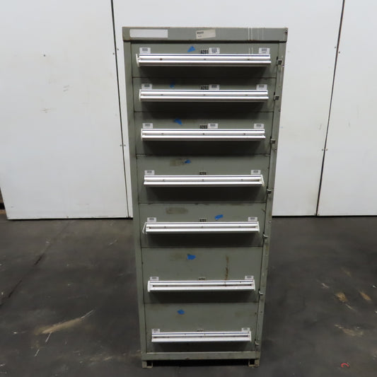 Stanley Vidmar 7 Drawer Small Parts Tools Storage Shop Cabinet 22.5" x 28" x 59"