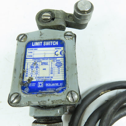 Square D Class 9007 120V-600V AC/DC Lever Action Limit Switch