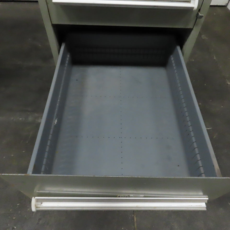 Stanley Vidmar 7 Drawer Small Parts Tools Storage Shop Cabinet 22.5" x 28" x 59"