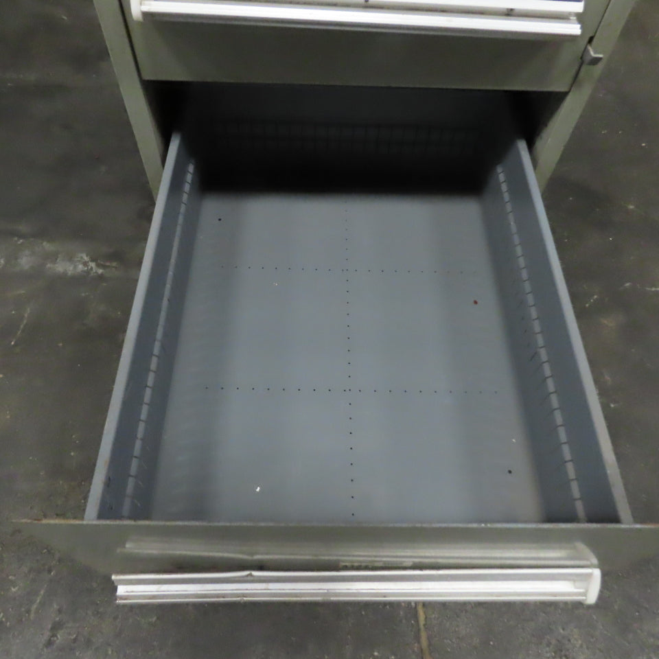 Stanley Vidmar 7 Drawer Small Parts Tools Storage Shop Cabinet 22.5" x 28" x 59"