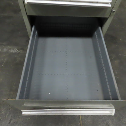 Stanley Vidmar 7 Drawer Small Parts Tools Storage Shop Cabinet 22.5" x 28" x 59"