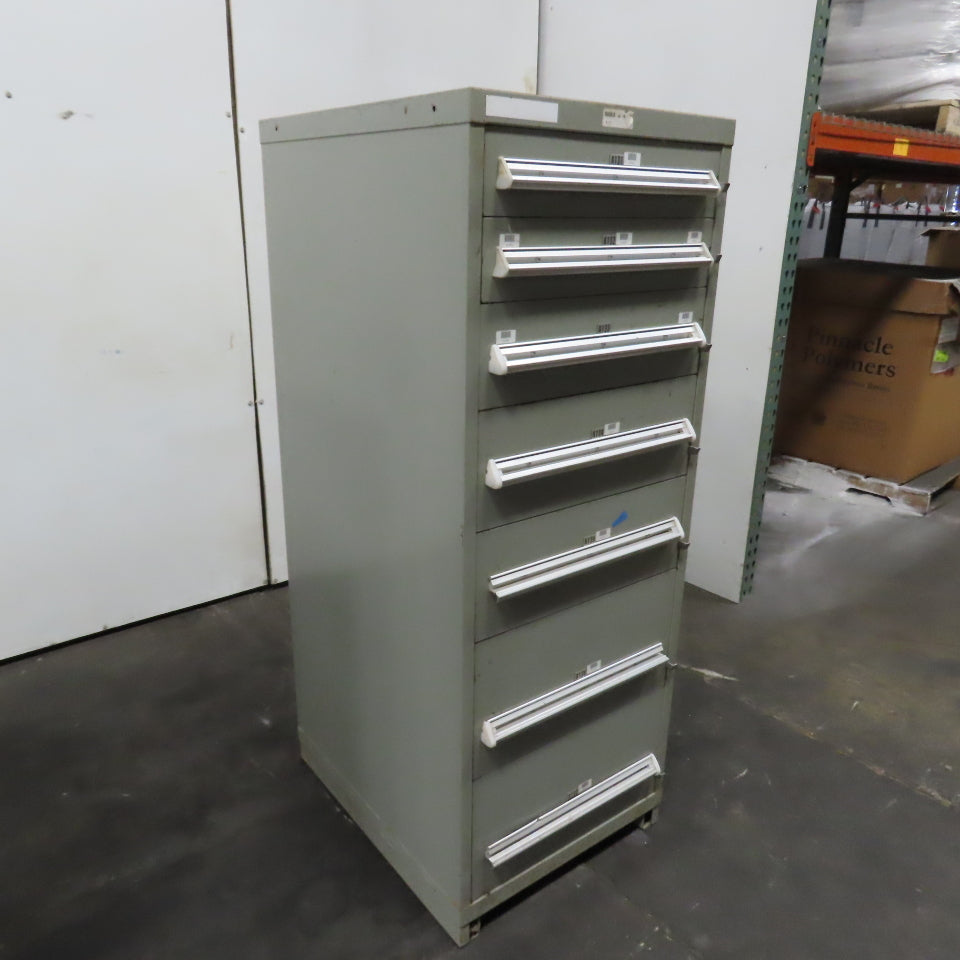 Stanley Vidmar 7 Drawer Small Parts Tools Storage Shop Cabinet 22.5" x 28" x 59"