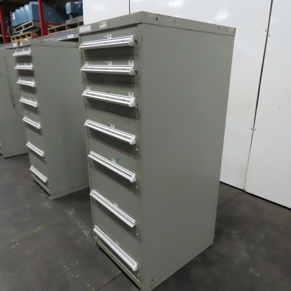 Stanley Vidmar 7 Drawer Small Parts Tools Storage Shop Cabinet 22.5" x 28" x 59"