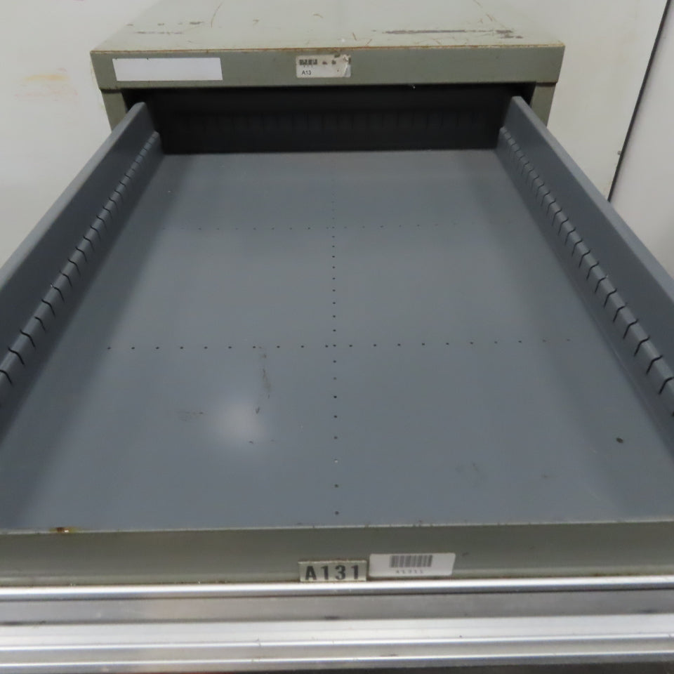 Stanley Vidmar 7 Drawer Small Parts Tools Storage Shop Cabinet 22.5" x 28" x 59"