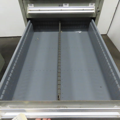 Stanley Vidmar 7 Drawer Small Parts Tools Storage Shop Cabinet 22.5" x 28" x 59"
