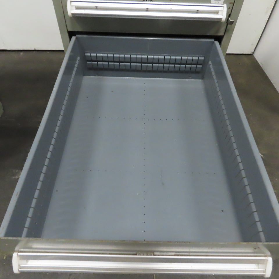 Stanley Vidmar 7 Drawer Small Parts Tools Storage Shop Cabinet 22.5" x 28" x 59"
