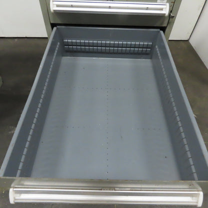 Stanley Vidmar 7 Drawer Small Parts Tools Storage Shop Cabinet 22.5" x 28" x 59"