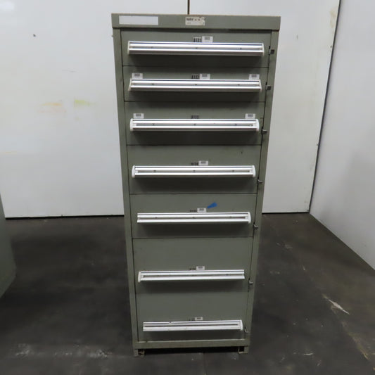 Stanley Vidmar 7 Drawer Small Parts Tools Storage Shop Cabinet 22.5" x 28" x 59"