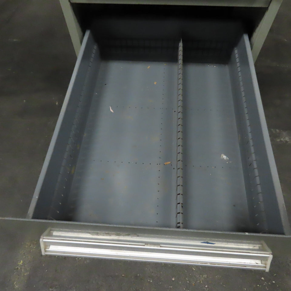 Stanley Vidmar 7 Drawer Small Parts Tools Storage Shop Cabinet 22.5" x 28" x 59"