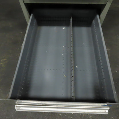 Stanley Vidmar 7 Drawer Small Parts Tools Storage Shop Cabinet 22.5" x 28" x 59"