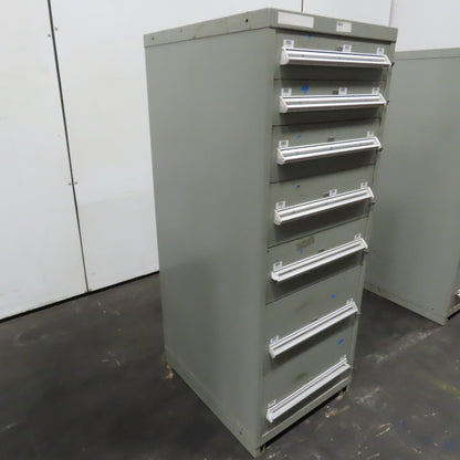 Stanley Vidmar 7 Drawer Small Parts Tools Storage Shop Cabinet 22.5" x 28" x 59"