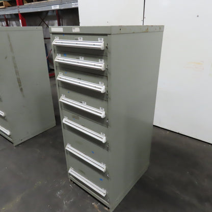 Stanley Vidmar 7 Drawer Small Parts Tools Storage Shop Cabinet 22.5" x 28" x 59"
