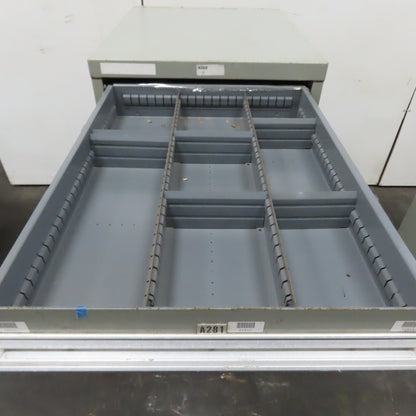 Stanley Vidmar 7 Drawer Small Parts Tools Storage Shop Cabinet 22.5" x 28" x 59"