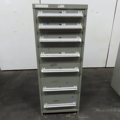 Stanley Vidmar 7 Drawer Small Parts Tools Storage Shop Cabinet 22.5" x 28" x 59"