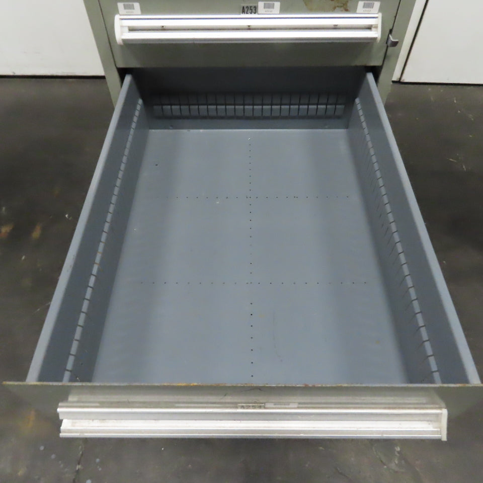 Stanley Vidmar 7 Drawer Small Parts Tools Storage Shop Cabinet 22.5" x 28" x 59"