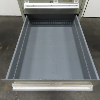 Stanley Vidmar 7 Drawer Small Parts Tools Storage Shop Cabinet 22.5" x 28" x 59"