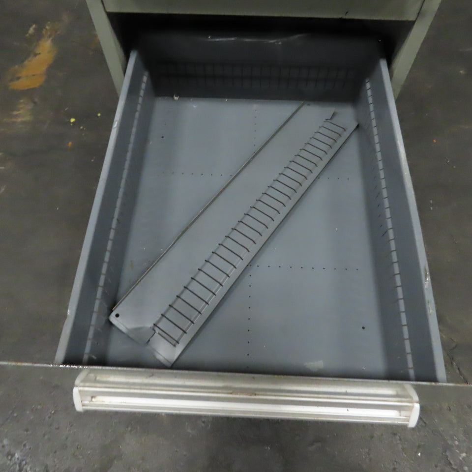 Stanley Vidmar 7 Drawer Small Parts Tools Storage Shop Cabinet 22.5" x 28" x 59"