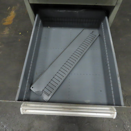 Stanley Vidmar 7 Drawer Small Parts Tools Storage Shop Cabinet 22.5" x 28" x 59"