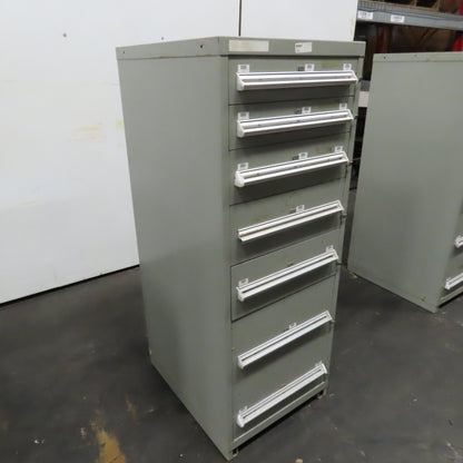 Stanley Vidmar 7 Drawer Small Parts Tools Storage Shop Cabinet 22.5" x 28" x 59"