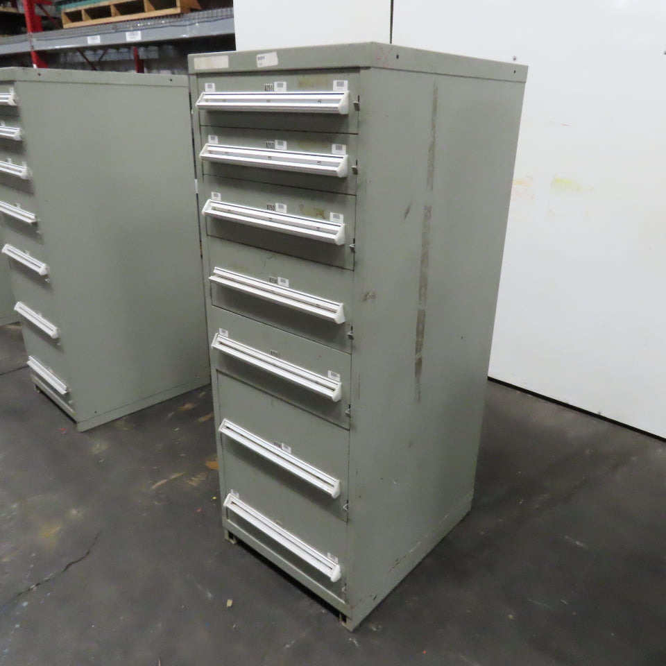 Stanley Vidmar 7 Drawer Small Parts Tools Storage Shop Cabinet 22.5" x 28" x 59"