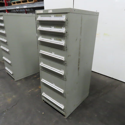 Stanley Vidmar 7 Drawer Small Parts Tools Storage Shop Cabinet 22.5" x 28" x 59"