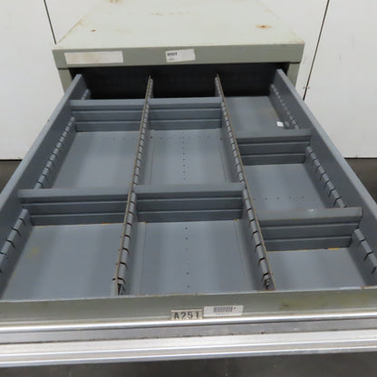Stanley Vidmar 7 Drawer Small Parts Tools Storage Shop Cabinet 22.5" x 28" x 59"