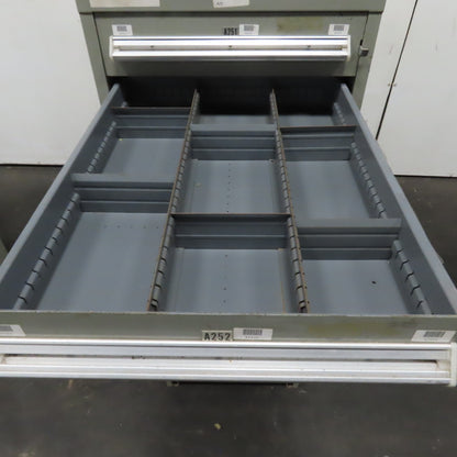 Stanley Vidmar 7 Drawer Small Parts Tools Storage Shop Cabinet 22.5" x 28" x 59"