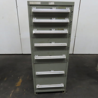 Stanley Vidmar 7 Drawer Small Parts Tools Storage Shop Cabinet 22.5" x 28" x 59"