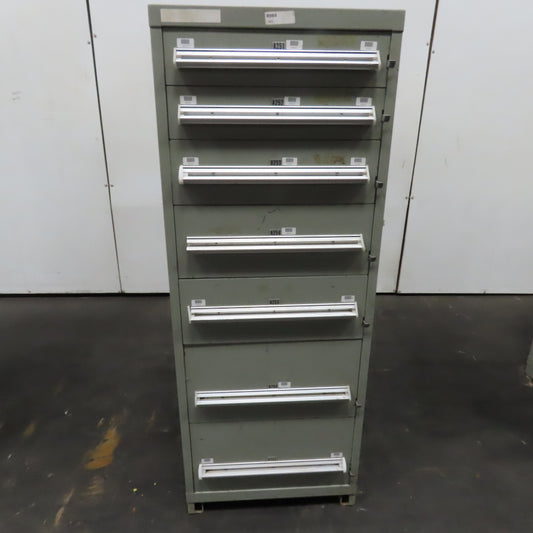 Stanley Vidmar 7 Drawer Small Parts Tools Storage Shop Cabinet 22.5" x 28" x 59"
