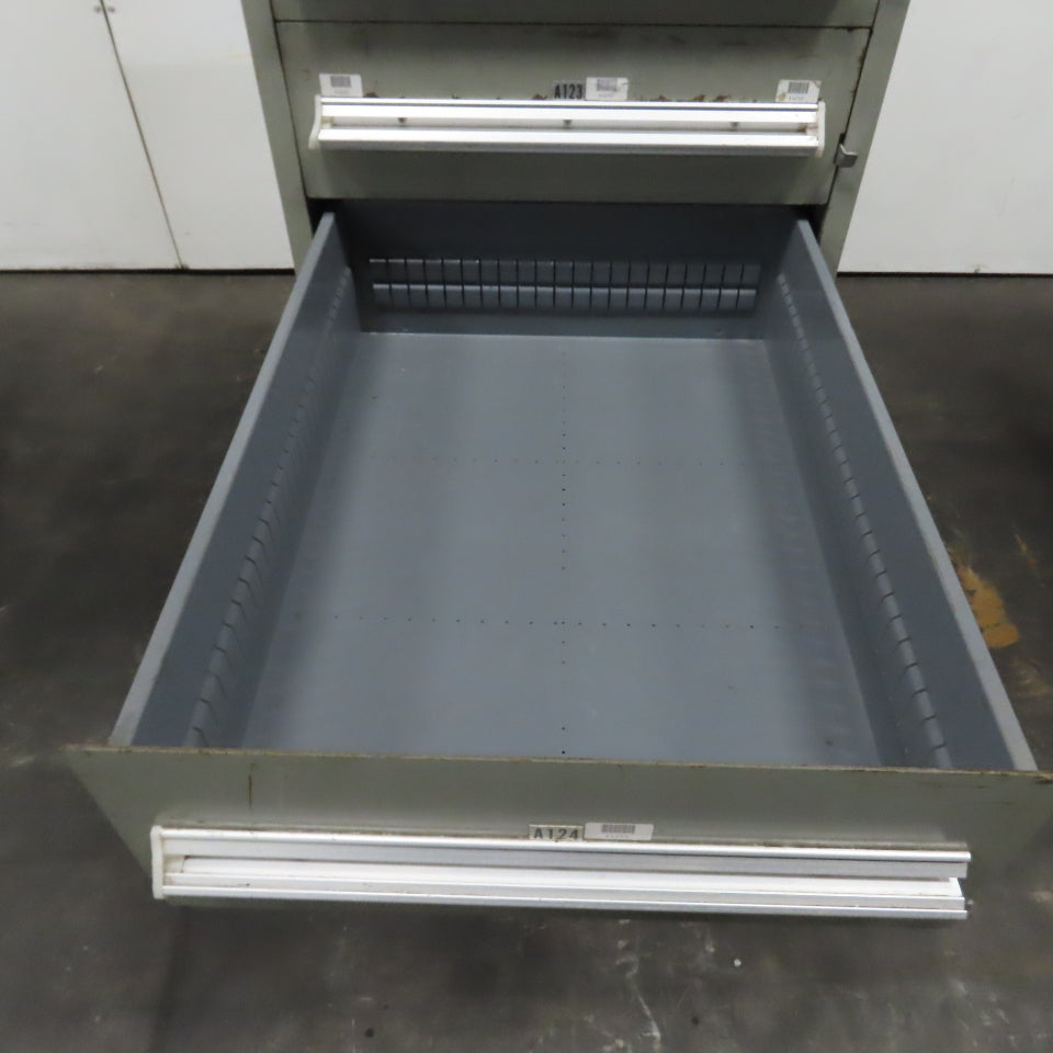 Stanley Vidmar 7 Drawer Small Parts Tools Storage Shop Cabinet 22.5" x 28" x 59"