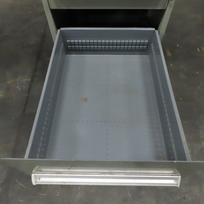 Stanley Vidmar 7 Drawer Small Parts Tools Storage Shop Cabinet 22.5" x 28" x 59"