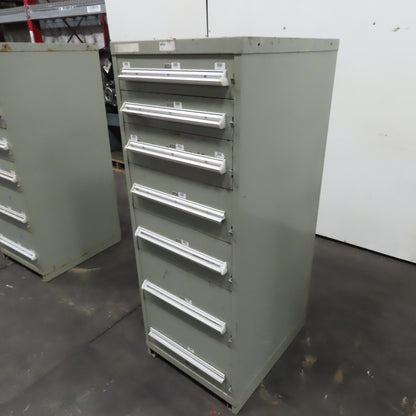 Stanley Vidmar 7 Drawer Small Parts Tools Storage Shop Cabinet 22.5" x 28" x 59"