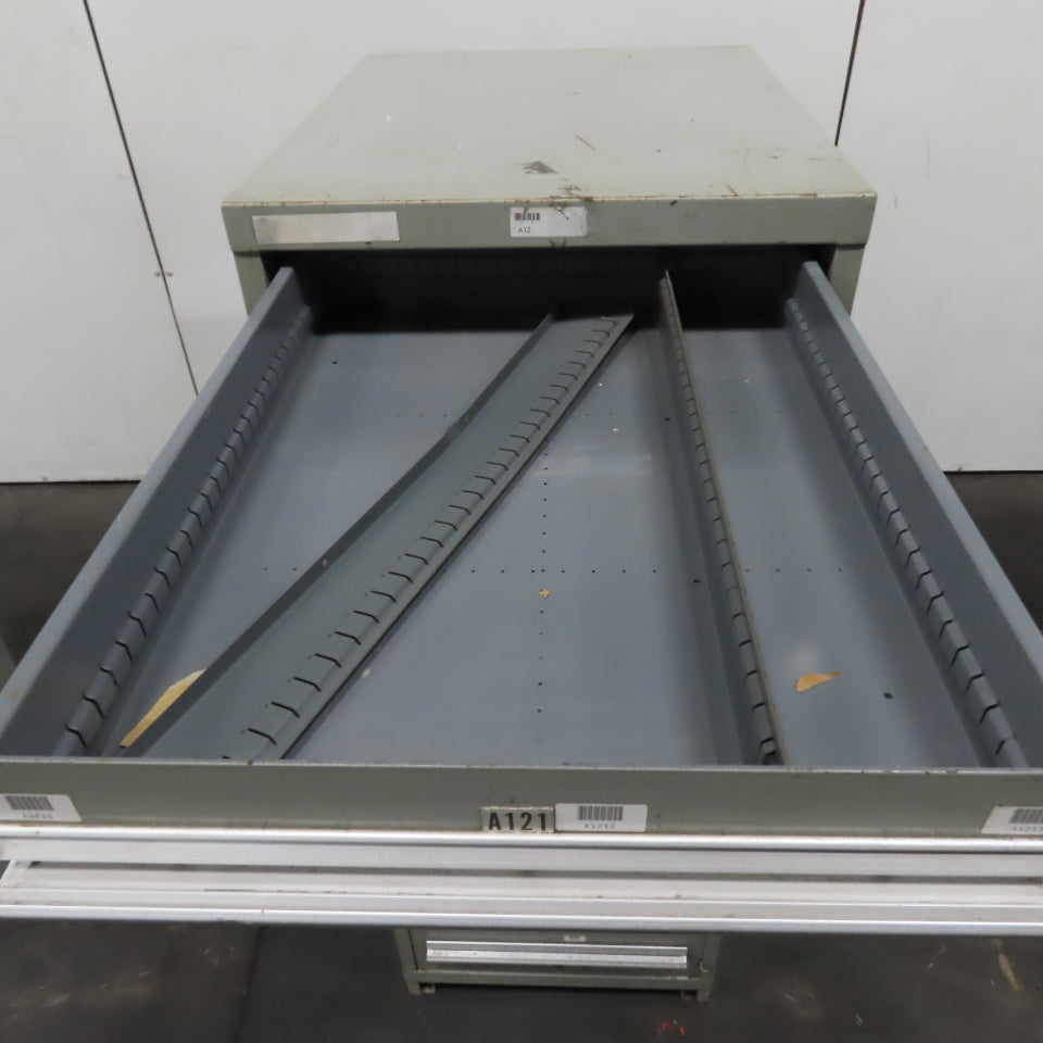 Stanley Vidmar 7 Drawer Small Parts Tools Storage Shop Cabinet 22.5" x 28" x 59"
