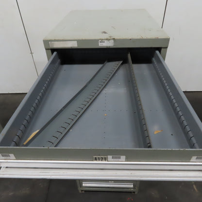 Stanley Vidmar 7 Drawer Small Parts Tools Storage Shop Cabinet 22.5" x 28" x 59"