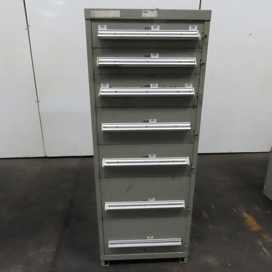 Stanley Vidmar 7 Drawer Small Parts Tools Storage Shop Cabinet 22.5" x 28" x 59"