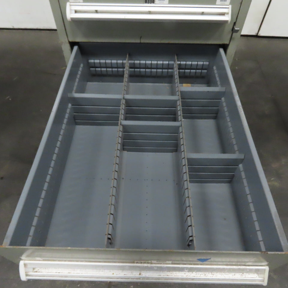 Stanley Vidmar 7 Drawer Small Parts Tools Storage Shop Cabinet 22.5" x 28" x 59"