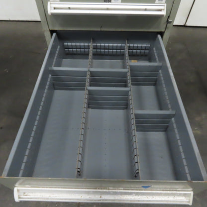 Stanley Vidmar 7 Drawer Small Parts Tools Storage Shop Cabinet 22.5" x 28" x 59"